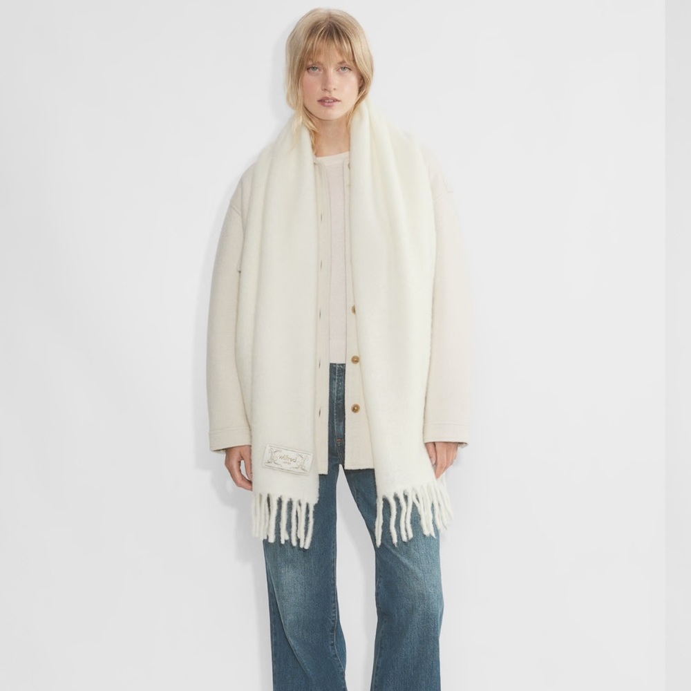 Wilfred Wool Twist Fringe Scarf- unworn
